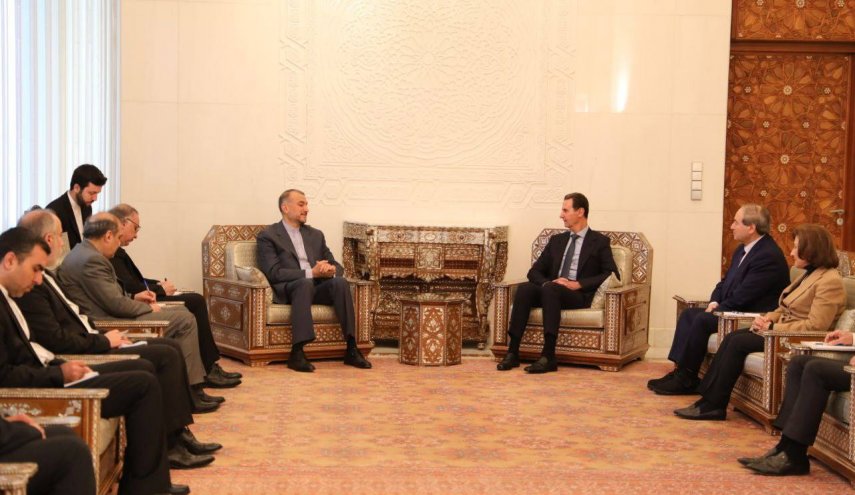  امير عبداللهيان يلتقي الرئيس السوري