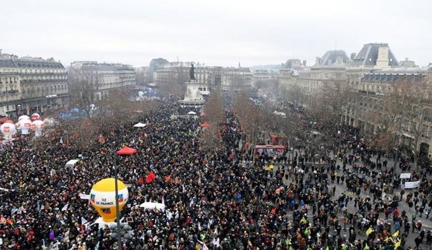 برگزاری تظاهرات در شهرهای فرانسه علیه دولت ماکرون در دومین اعتصاب بزرگ سراسری 2023