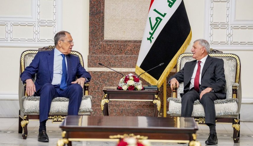الرئيس العراقي يستقبل وزير الخارجية الروسي في بغداد