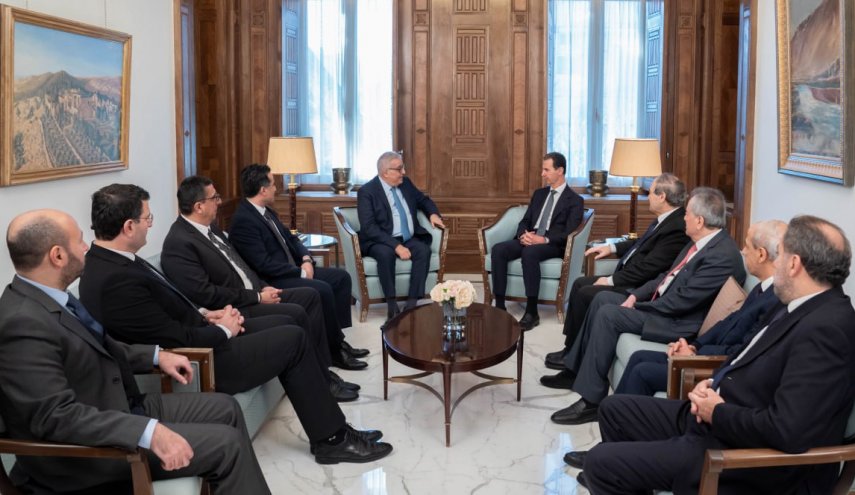 الوفد الوزاري اللبناني برئاسة بوحبيب يلتقي الرئيس الأسد في دمشق