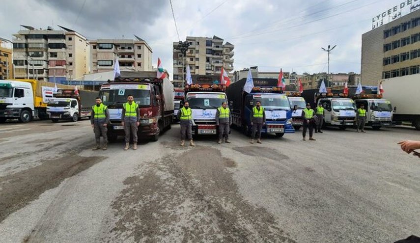 اولین کاروان کمک های حزب الله لبنان راهی سوریه شد