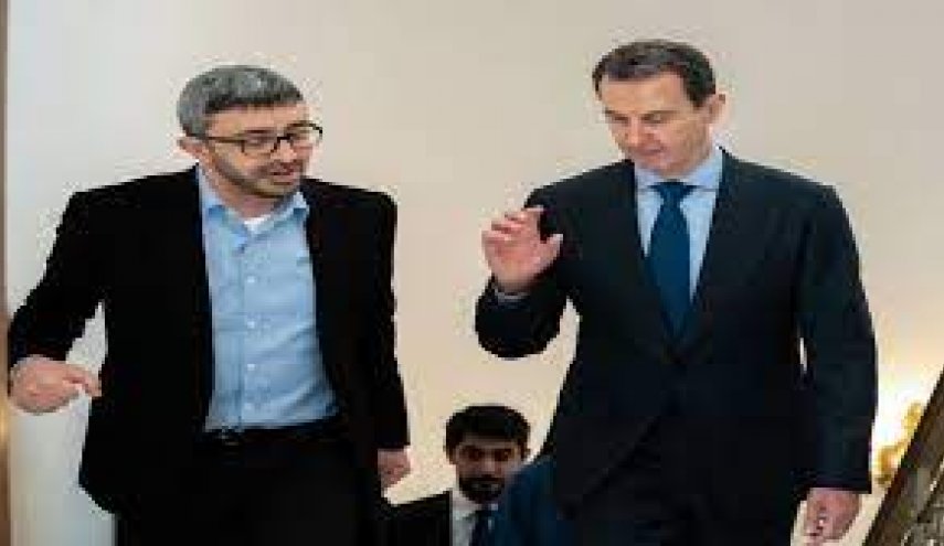 الرئيس السوري يستقبل وزير الخارجية الاماراتي