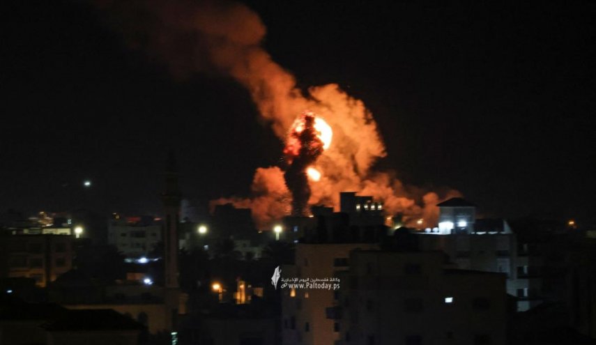 حمله جنگنده های رژیم صهیونیستی به غزه و پاسخ موشکی مقاومت+عکس