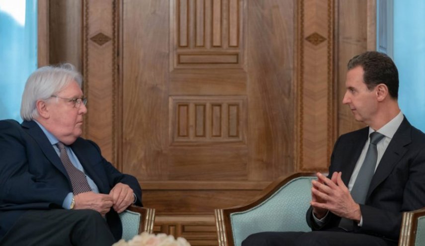 الرئيس السوري يستقبل غريفيث في دمشق