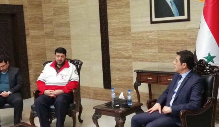 رئيس الهلال الأحمر الإيراني يلتقي وزير الصحة السوري
