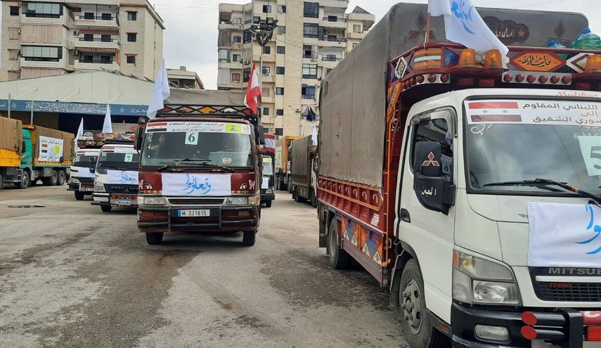 کاروان کمک های مردم لبنان و حزب الله وارد حلب شد
