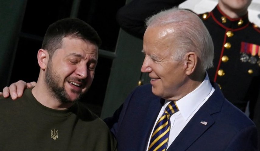 رئیس‌جمهور آمریکا به اوکراین رفت+فیلم