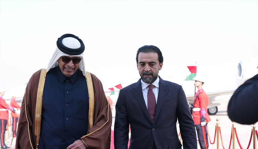 رئيس مجلس شورى قطر يصل العاصمة العراقية بغداد