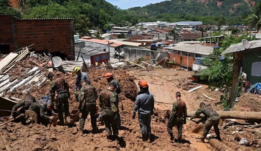 تلفات سیل و رانش زمین در برزیل به 57 نفر رسید