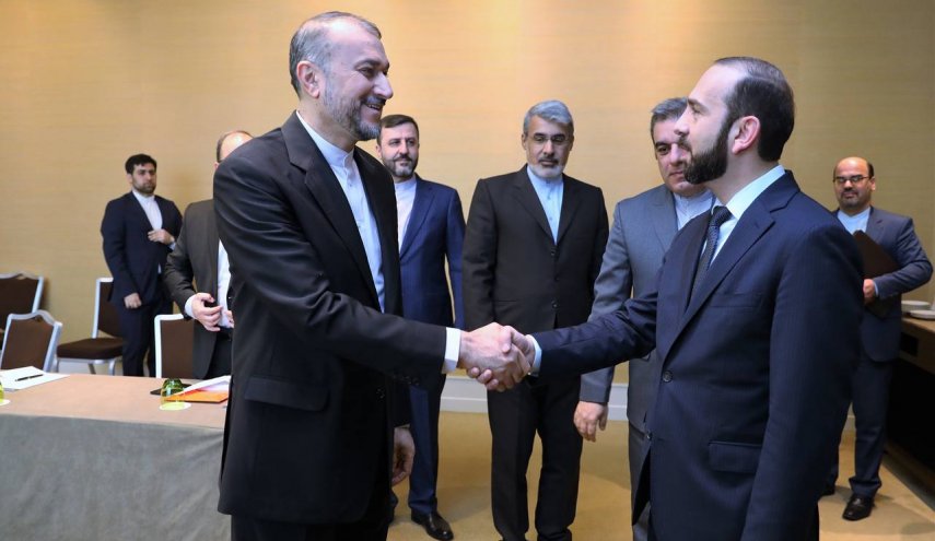 دیدار امیرعبداللهیان وزیر امور خارجه کشورمان با وزیر امور خارجه ارمنستان در ژنو + عکس