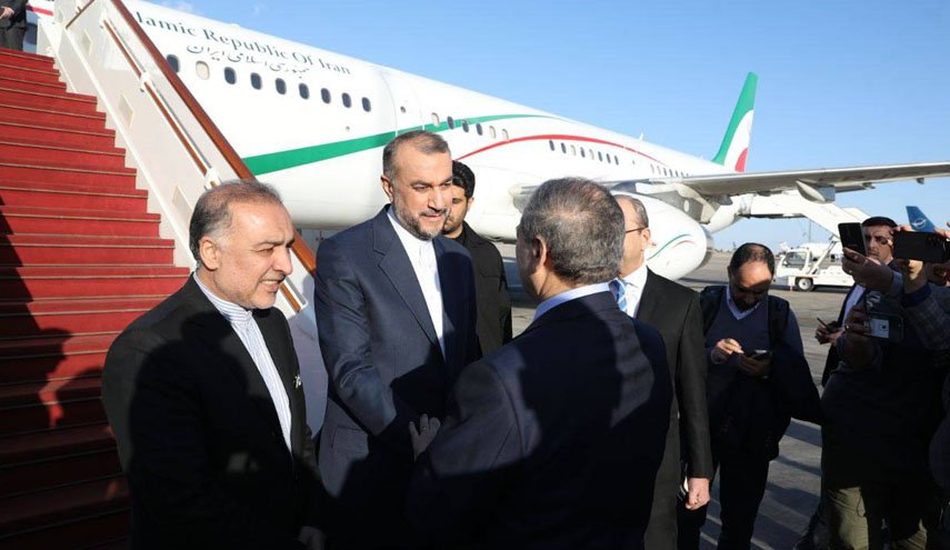 استقبال وزیر خارجه سوریه از امیرعبداللهیان در فرودگاه دمشق 