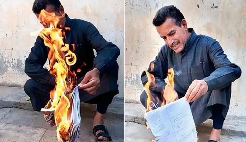 عراقي يحرق دفتر ديون زبائنه قبل شهر رمضان
