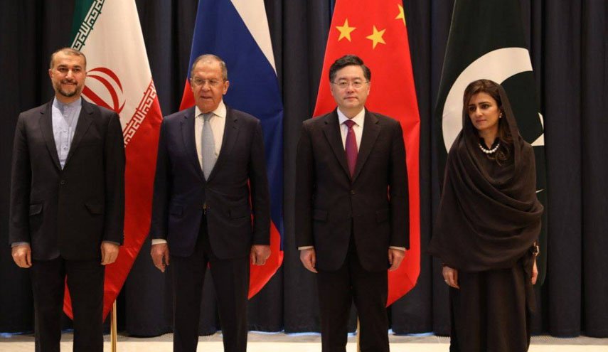 برگزاری نشست چهارجانبه ایران، روسیه، چین و پاکستان در سمرقند+ تصاویر