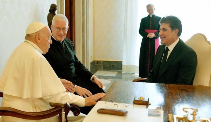 العراق.. بارزاني يلتقي بابا الفاتيكان قبل زيارته روما