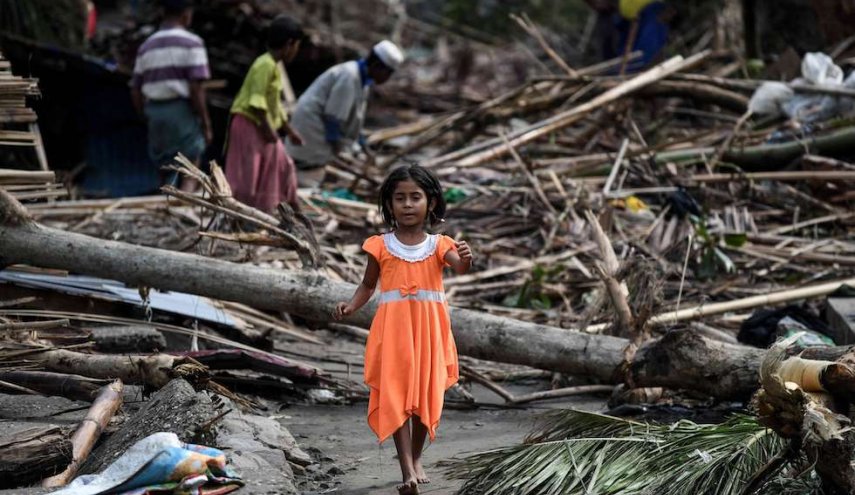 مصرع العشرات من الروهينغا بسبب إعصار 'موكا' 