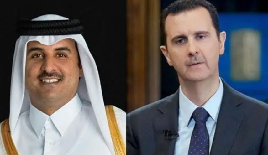 الرئيس السوري أجرى محادثة جانبية مع أمير قطر