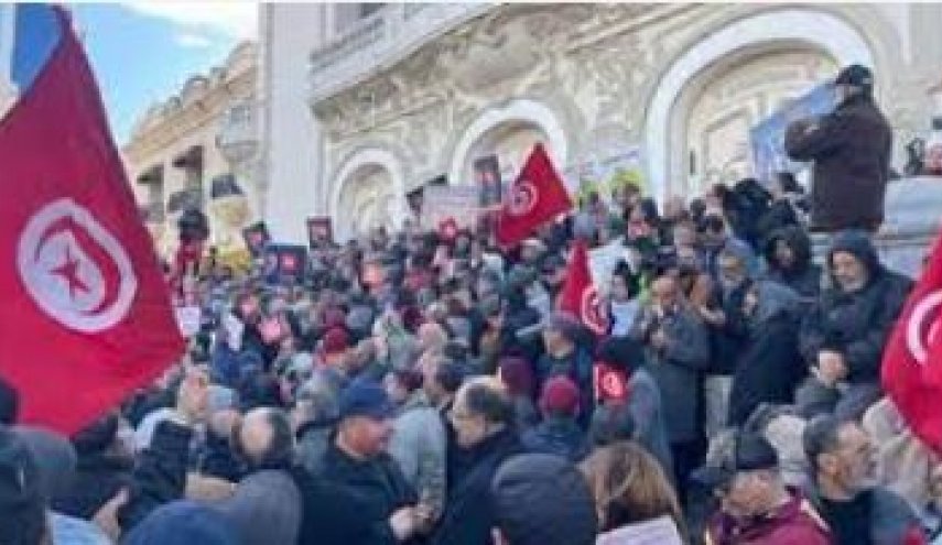 حرکت اعتراضی جبهه نجات تونس برای آزادی زندانیان سیاسی