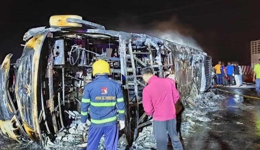 مقتل 26 شخصا على الأقل جراء اندلاع حريق في حافلة بالهند