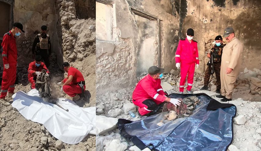 کشف 11 جسد ناشناس از زیر خاک در بخش قدیمی موصل+ عکس
