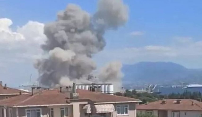 انفجار شدید در بندر ترکیه+فیلم