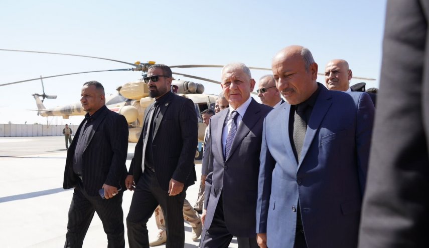 سفر زیارتی رئیس جمهوری عراق به کربلا/ «رشید» حرم امام حسین (ع) را زیارت کرد
