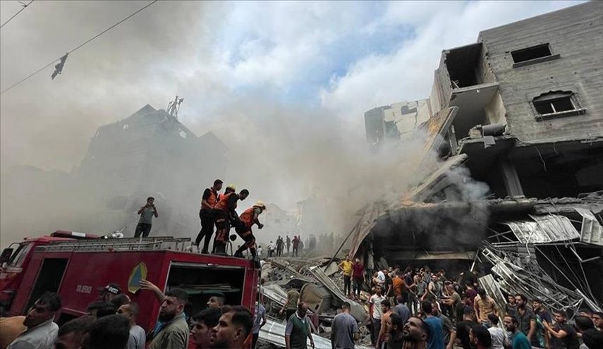 گزارش العالم از حمله جنگنده های رژیم اشغالگر به دفتر العالم در غزه + فیلم