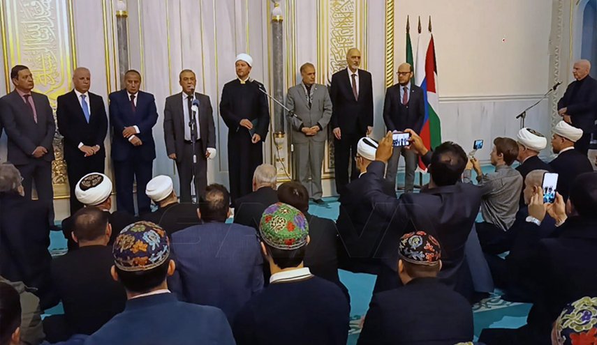 وقفة تضامنية لسفراء البلدان العربية والإسلامية بموسکو مع الشعب الفلسطيني