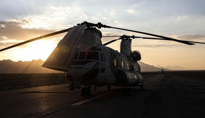 پرواز شبانه بالگردهای شینوک ارتش در رزمایش اقتدار