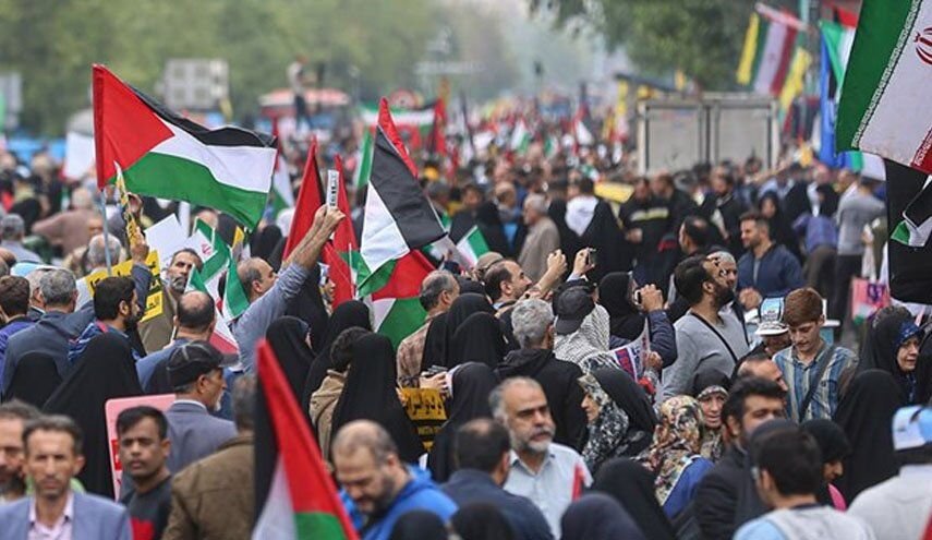 مسيرات جماهيرية حاشدة للشعب الايراني دعما للفلسطينيين
