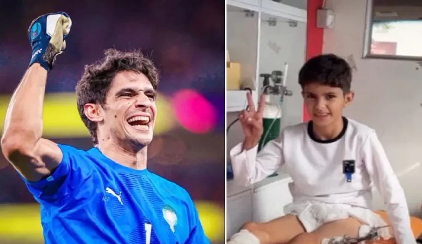 اقدام قابل تحسین فوتبالیست مشهور مراکشی نسبت به کودک فلسطینی