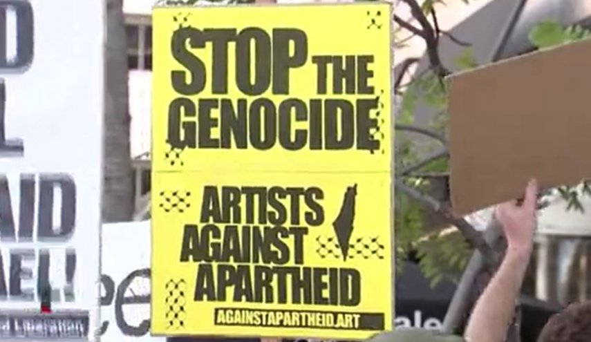 تظاهرات ضدصهیونیستی در هالیوود+ فیلم