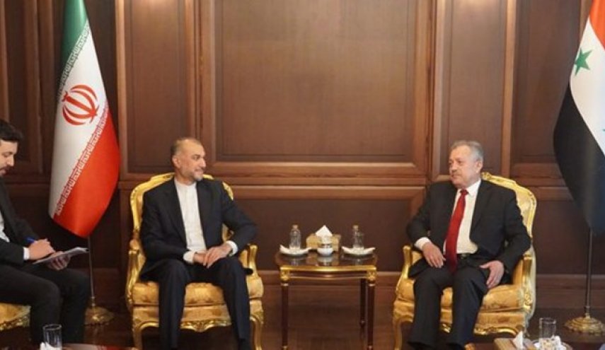 رئيس وزراء سوريا يبحث مع أمير عبد اللهيان العلاقات الثنائية