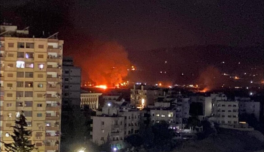 قصف العدوان الصهيوني يستهدف محيط دمشق