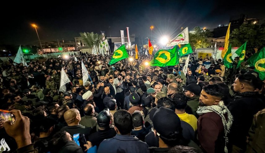 برگزاری مراسم تشییع شهدای حشدشعبی در بغداد 