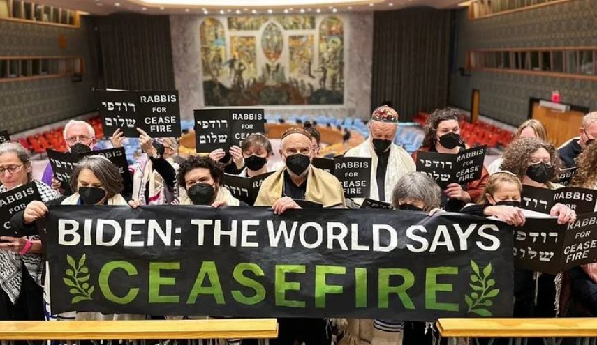 تجمع خاخام‌ها در سازمان ملل برای آتش‌بس در غزه+ فیلم