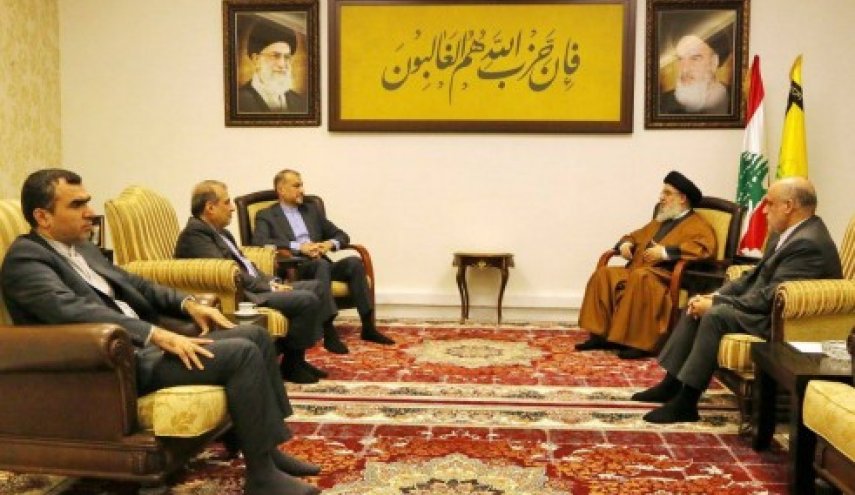 وزير الخارجية الايراني يلتقي السيد حسن نصر الله 
