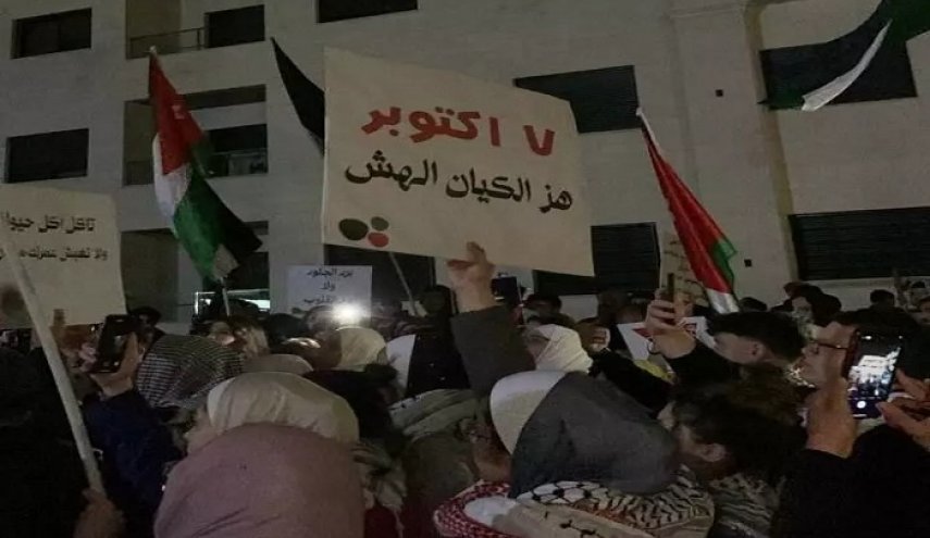 تظاهرات گسترده در اردن در حمایت از غزه