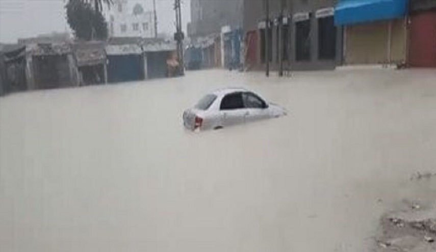 بارش شدید باران در بلوچستان پاکستان؛ بندر گوادر زیر آب رفت
