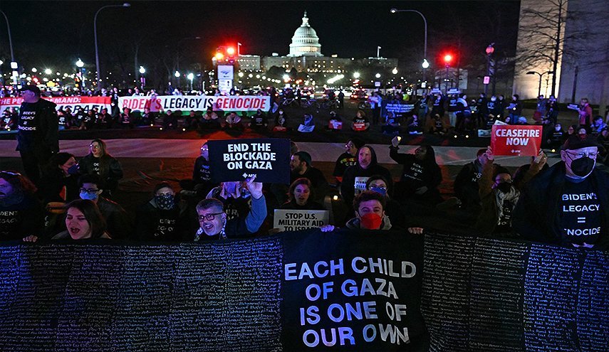 تظاهرات در واشنگتن برای پایان دادن به جنگ در غزه 