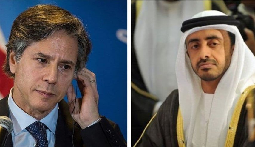گفت وگوی تلفنی وزیران خارجه آمریکا و امارات درباره تحولات غزه