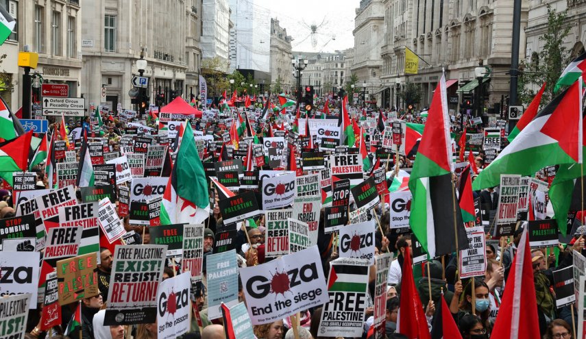 فریادهای ضد اسرائیلی بار دیگر در شهرهای مختلف انگلیس طنین انداخت
