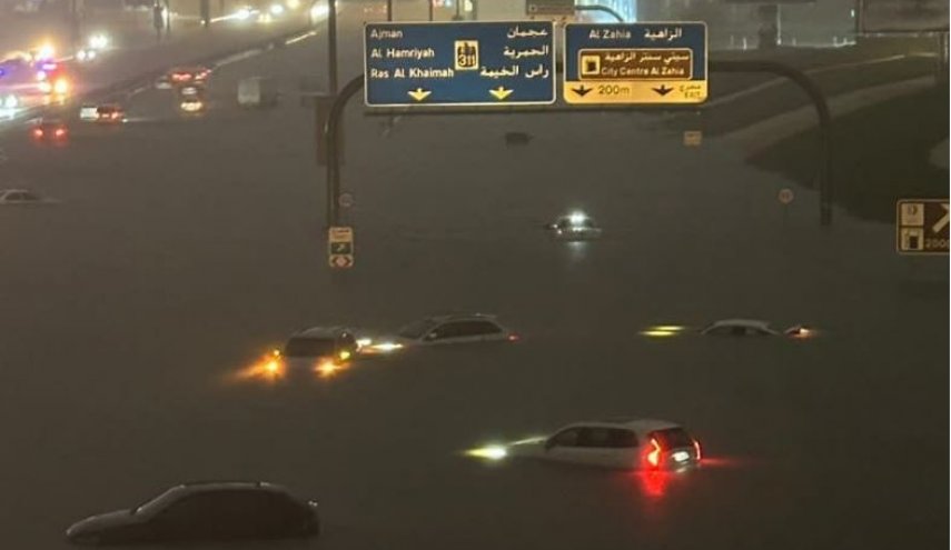 سیلاب بی‌سابقه در امارات+ ویدیوها