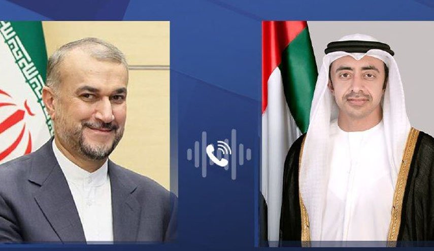گفت وگوی تلفنی وزیر خارجه امارات با امیرعبداللهیان درخصوص تحولات منطقه