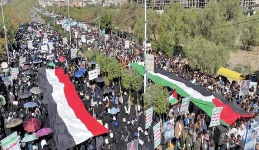 الیمن.. مسيرات مليونية دعما للشعب الفلسطيني
