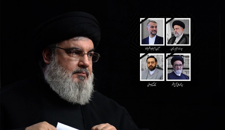 سخنرانی نصرالله به مناسبت بزرگداشت رئیس جمهور شهید ایران و همراهانش