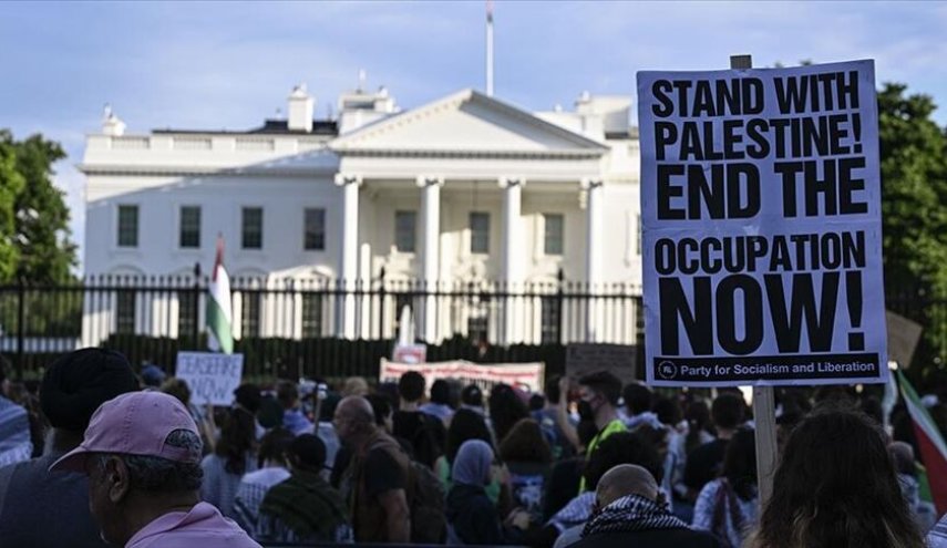 معترضان در آمریکا خواستار توقف حمایت‌های دولت واشنگتن از رژیم صهیونیستی شدند