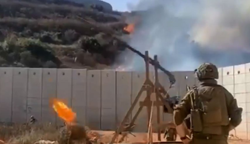 استفاده ارتش رژیم اسرائیل از منجنیق برای  آتش‌زدن زمین‌های لبنان+ ویدیو