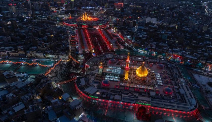 صور من الجو..  كربلاء في ليلة التاسع من محرم الحرام