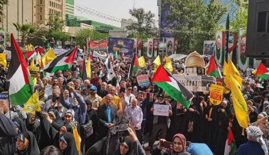 تظاهرة شعبية حاشدة في طهران تنديدا بالإبادة الجماعية في غزة