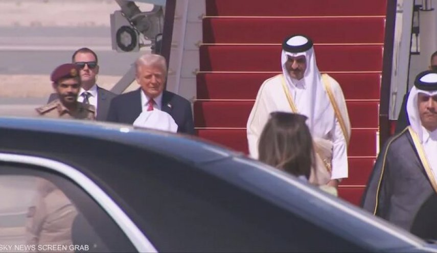 استقبال امیر قطر از ترامپ در دوحه